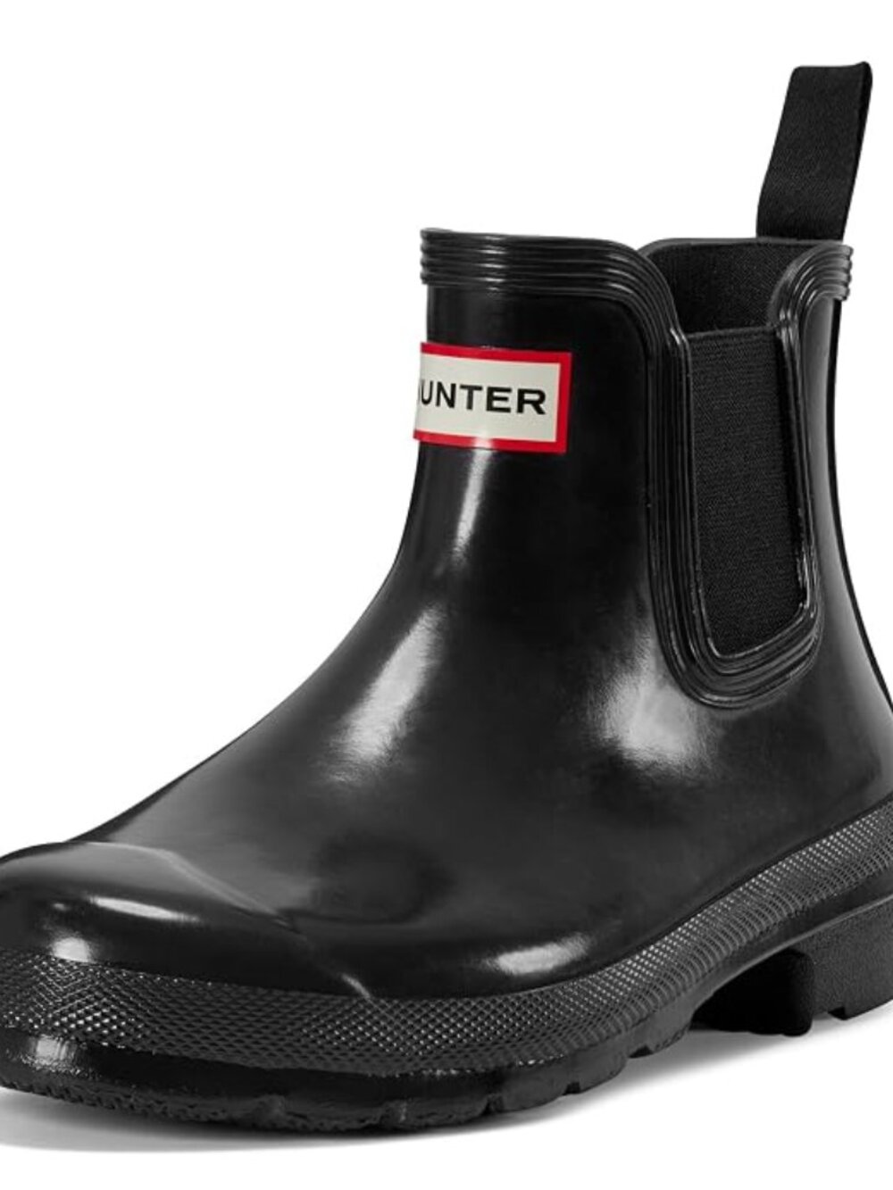 Hunter Women's Black Original Gloss Pull-On Ankle Chelsea Boots Size US 5